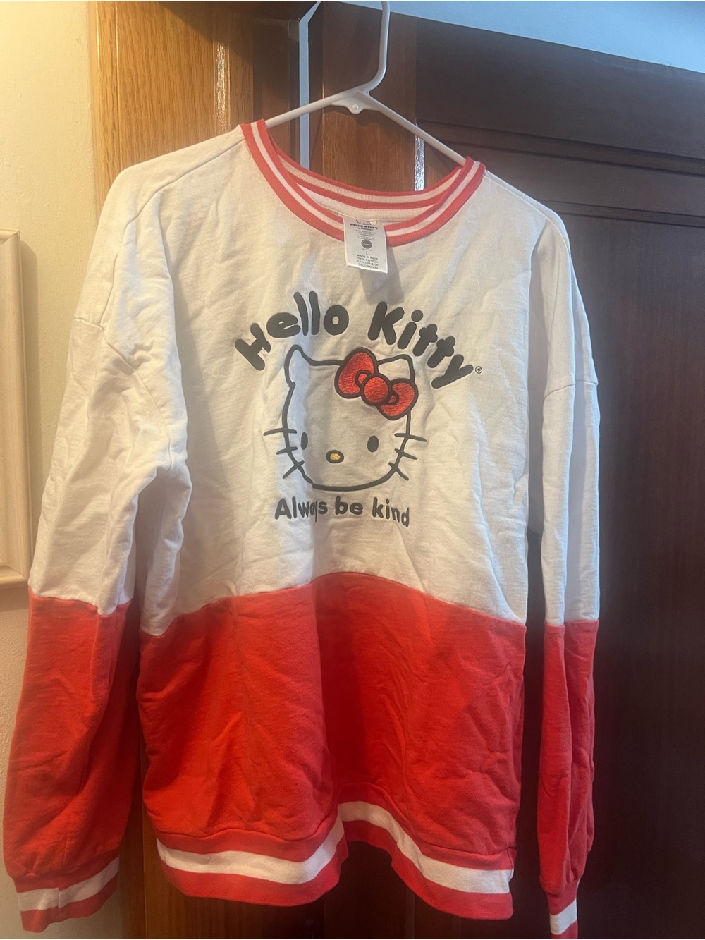 Sanrio Hello Kitty Always Be Kind Panel Crewneck - BoxLunch Exclusive